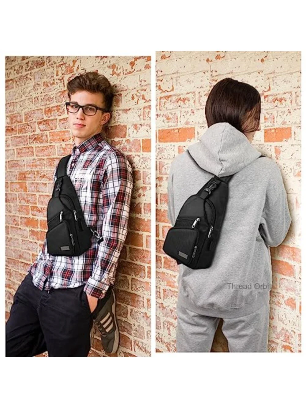 Crossbody Sling Bag - Casual Shoulder Backpack for Hiking Travel Daypack